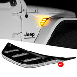 Amber Fender Vent Turn Signal & Running Light For JEEP JL&JT