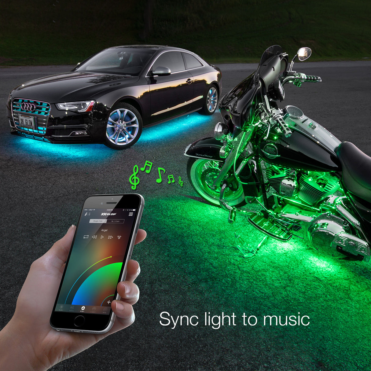 LED Motorcycle Underglow Accent Light Kits