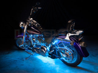 Advanced Ice Blue LED Mini Motorcycle Lighting Kit