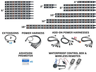 Advanced Million Color LED Motorcycle Lighting Kit for Harley Davidson Road Glide & Street Glide