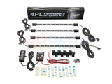 4pc 7 Color Expandable LED Interior Lighting Kit