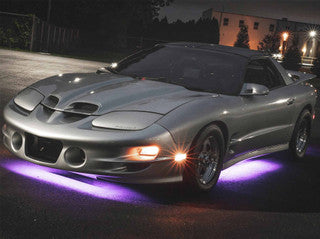 Purple LED Flexible Slimline Car Underbody Lighting Kit