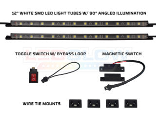 2pc White LED Truck Tool Box Lighting Kit