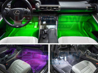4pc 7 Color Expandable LED Interior Lighting Kit