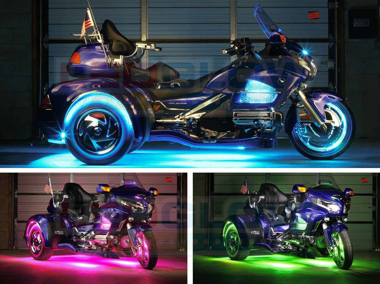 LiteTrike® II Advanced Million Color LED Motorcycle Lighting Kit
