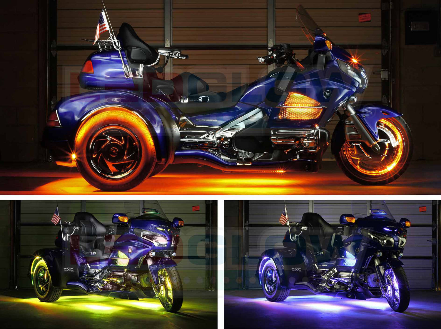 LiteTrike® III Advanced Million Color LED Motorcycle Lighting Kit