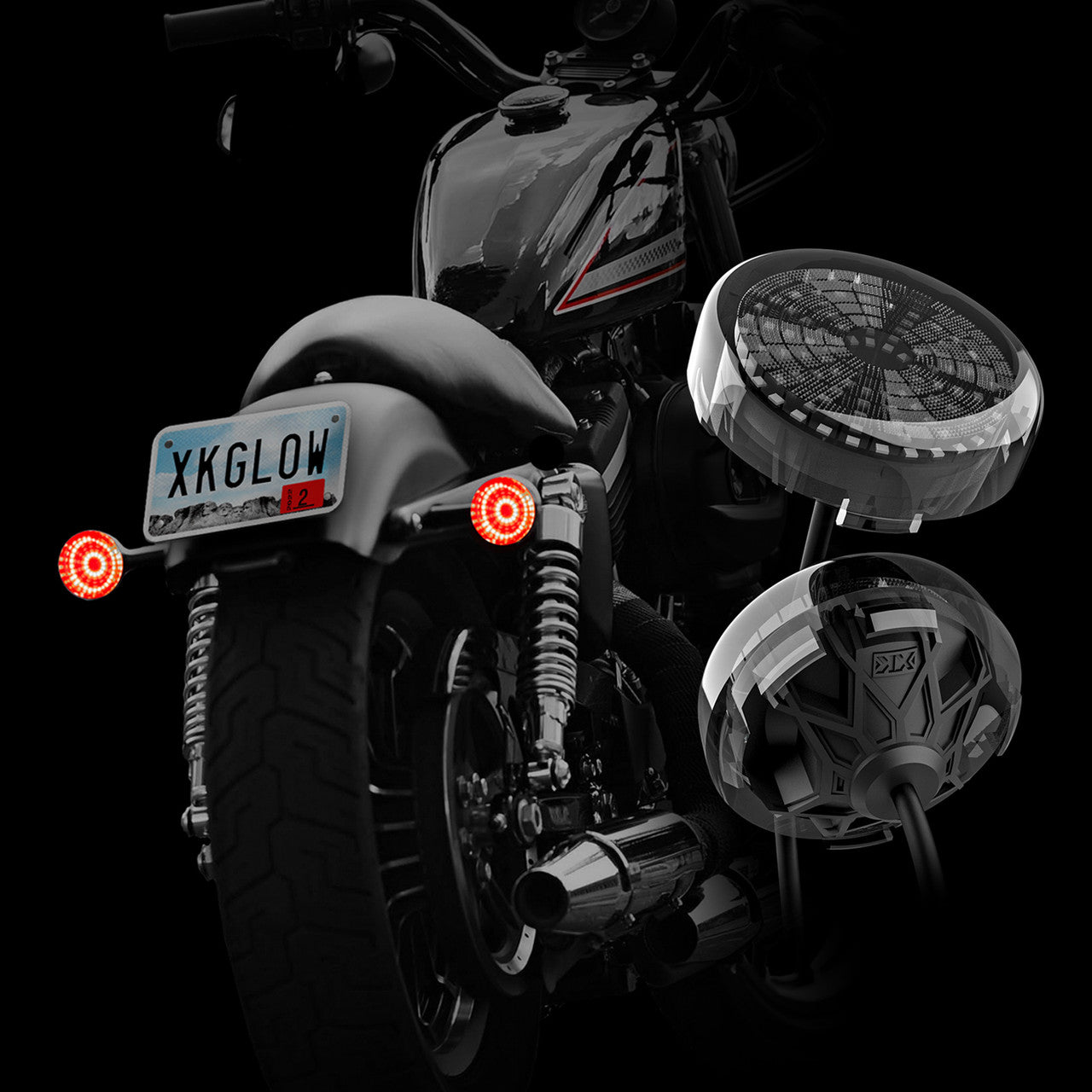 Biker's Choice Mini LED Turn Signals With Fork Mount