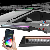 XKmax Tesla Cybertruck Roof LED Off-road Light Bar w/ RGBW Chasing DRL & App Control