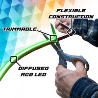 XKmax Atomix Body Panel LED Light Strip for Jeep | RGB Color Chasing & App | XKGLOW