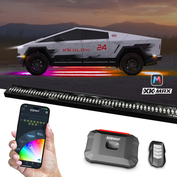 PRE-ORDER: XKmax Cybertruck LED Underglow Light Kit with RGBW Chasing Lights | App-controlled