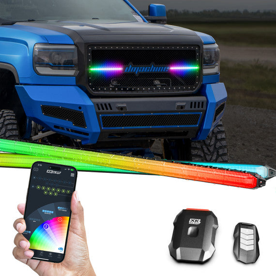 XKmax RGB LED Grill Light Bar w/ DRL & App Control | For Truck, Car, & UTVs | XKGLOW