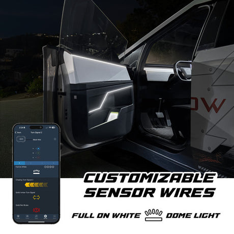 XKmax RGB Fiber Optic LED Interior Ambient Light Kit for Car & Truck | Color Chasing | App-controlled