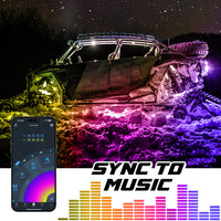 XKmax RGBW LED Rock Light Kit with Color Chasing | App-controlled