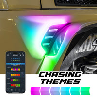 XKmax RGB + Amber Jeep Fender Vent LED Light | App control | For Wrangler & Gladiator