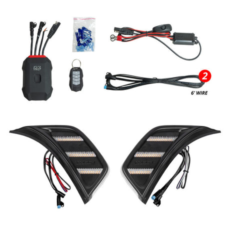 XKmax RGB + Amber Jeep Fender Vent LED Light | App control | For Wrangler & Gladiator