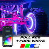 XKmax LED Wheel Ring Lights with RGBW Color Chasing | App-controlled