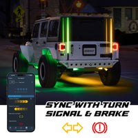 XKmax RGBW LED Whip Lights w/ COB LED strip & app control | For ATV, UTV & Truck