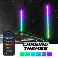 XKmax RGBW LED Whip Lights w/ COB LED strip & app control | For ATV, UTV & Truck