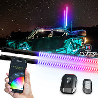 XKmax RGBW LED Whip Lights w/ COB LED strip & app control | For ATV, UTV & Truck