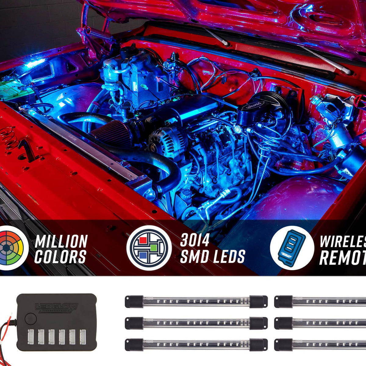Million Color LED Engine Bay Lighting Kit Customs Unlimited LLC million-color-led-engine-bay-lighting-kit-customs-unlimited-llc