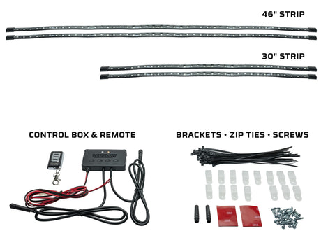 Million Color LED Flexible Slimline Car Underbody Lighting Kit