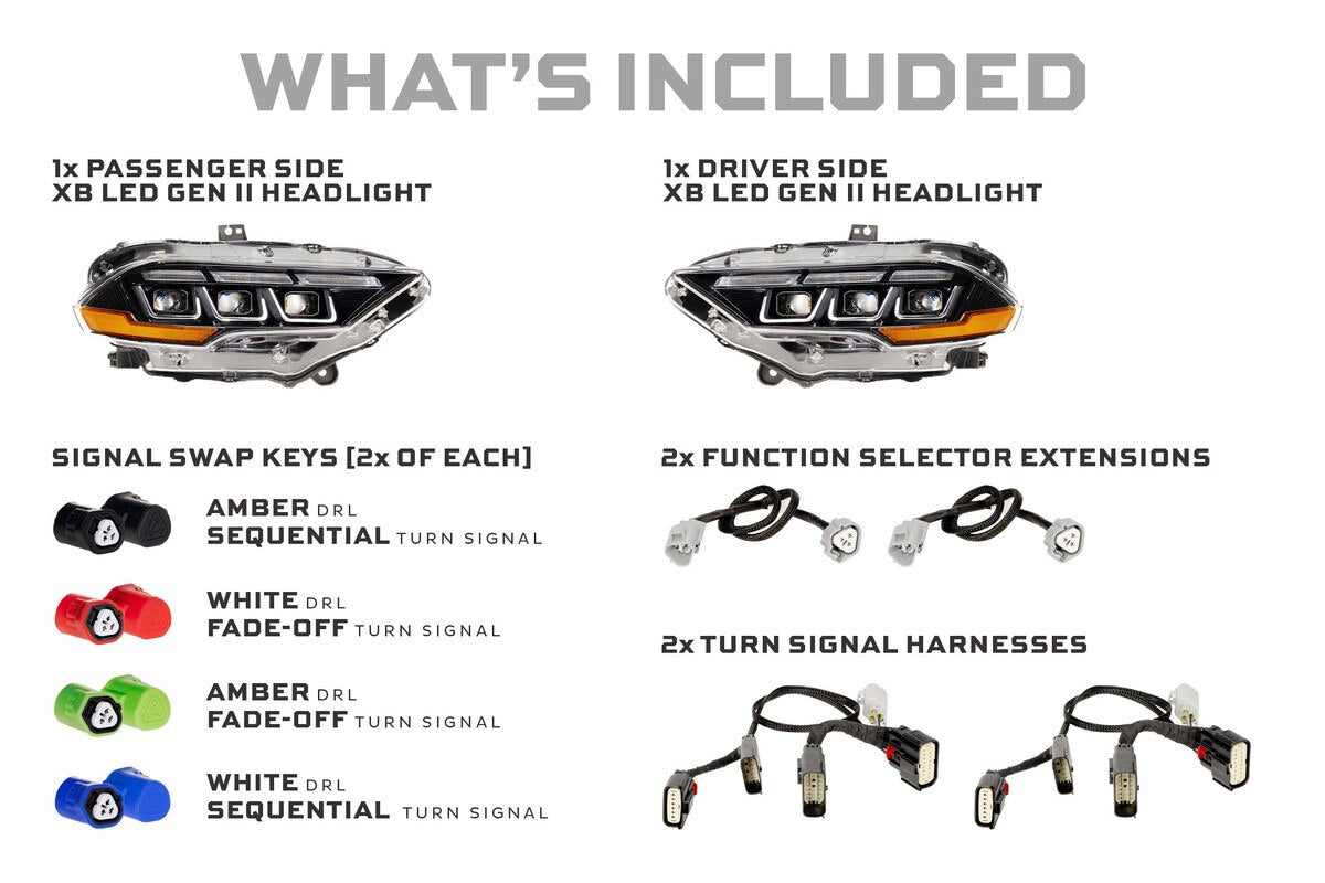 18-23 FORD MUSTANG XB LED HEADLIGHTS