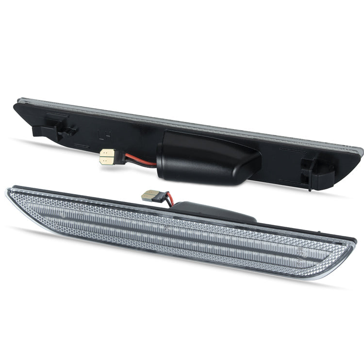 Two car fog lights on a white background