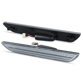 Two car fog lights on a white background