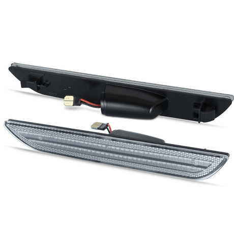 Two car fog lights on a white background