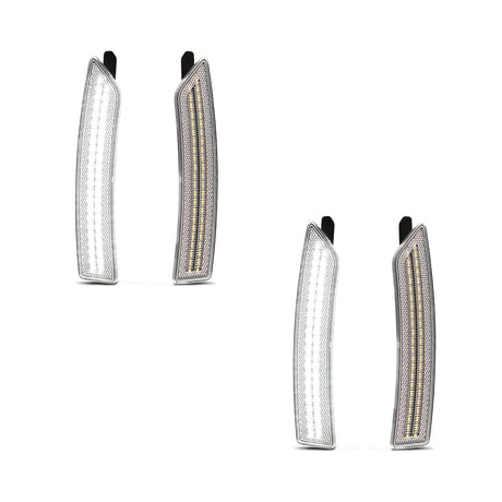 Mustang S650 clear white LED side markers front fender and rear quarter panel Auto Addict USA