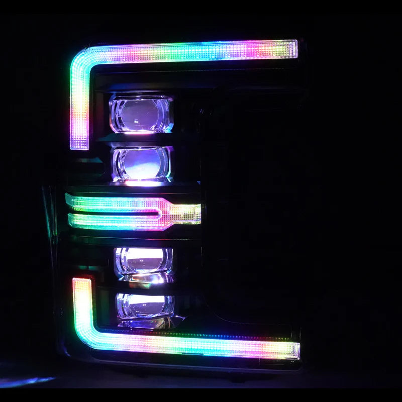 Ford Super Duty: Multicolor Flow Series Headlights Gen 2 (2017-2019) | XB Morimoto