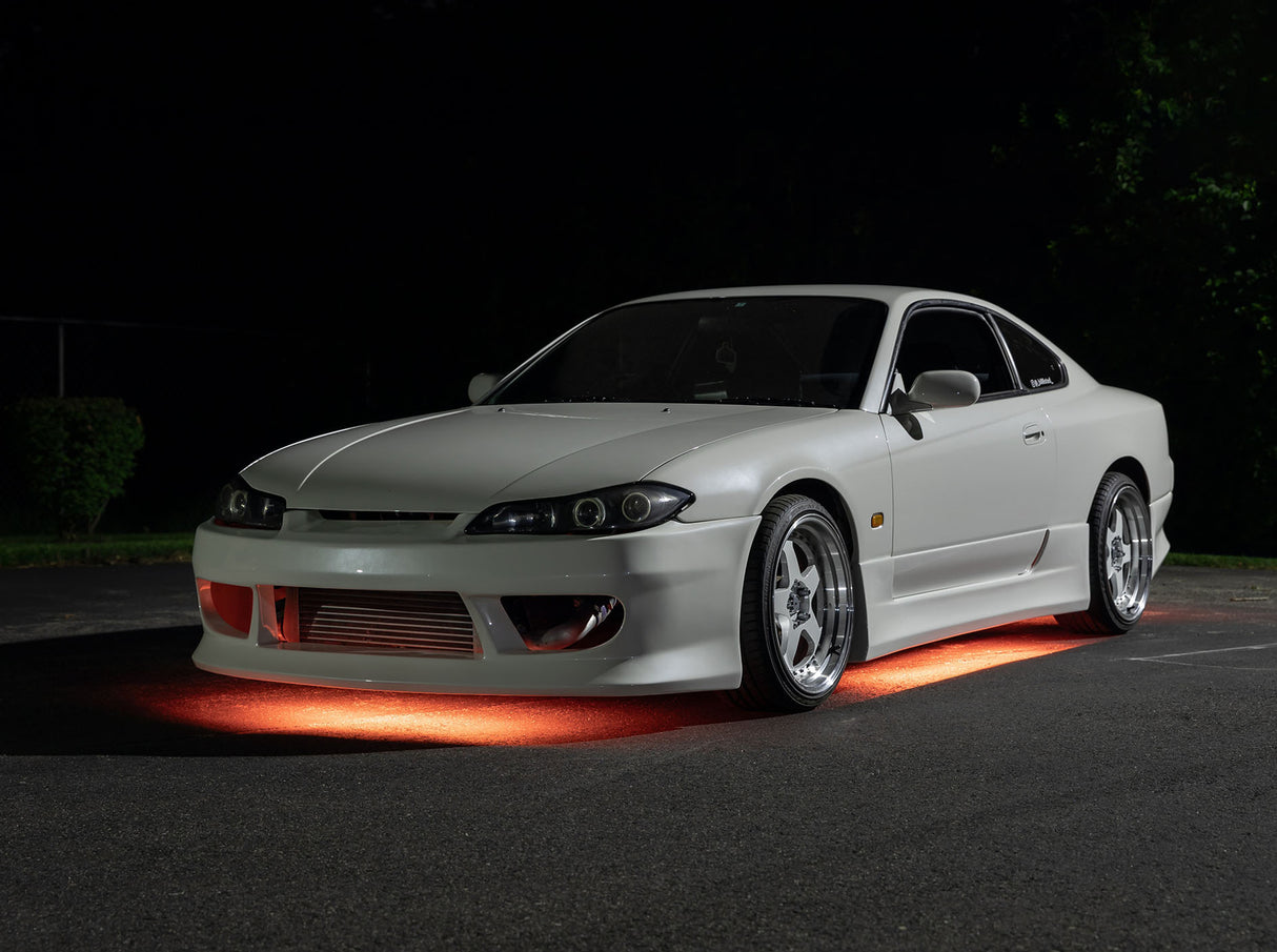 Orange LED Flexible Slimline Car Underbody Lighting Kit