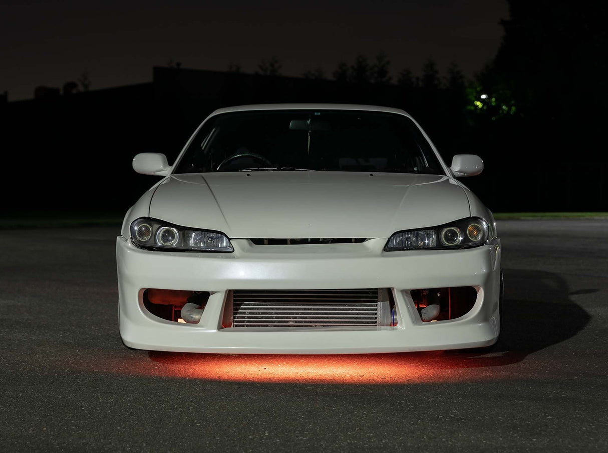 Orange LED Flexible Slimline Car Underbody Lighting Kit