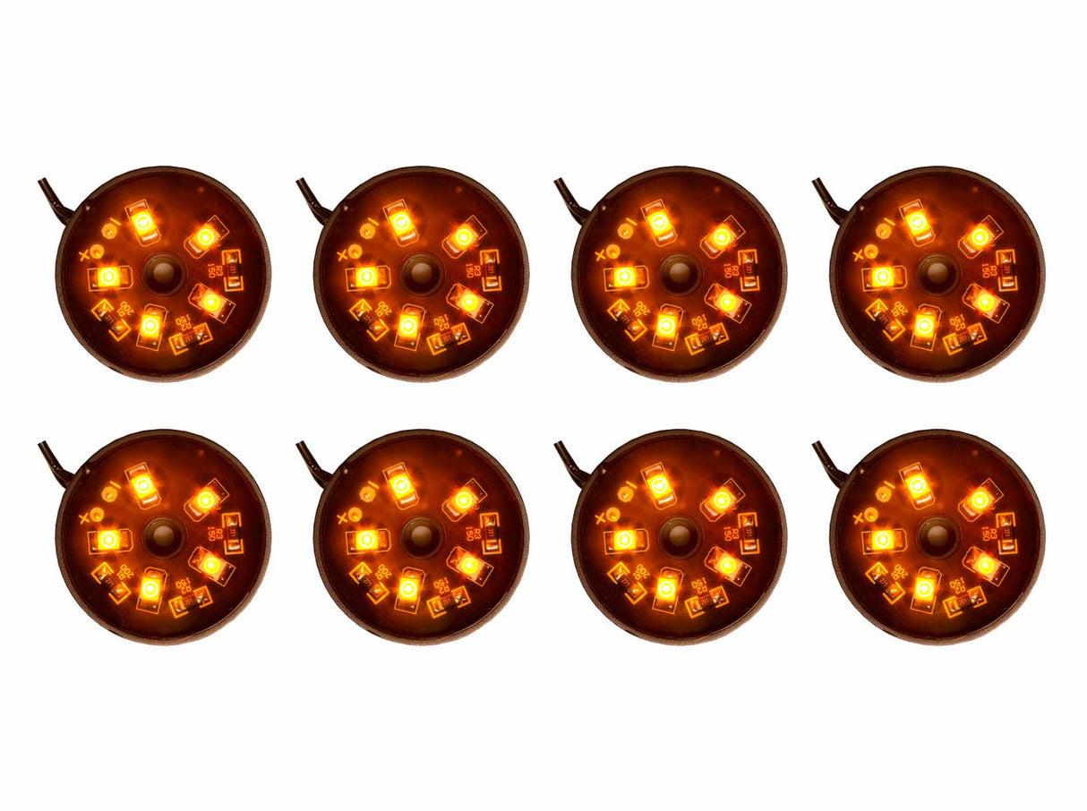 8pc Orange LED Pod Lighting Kit