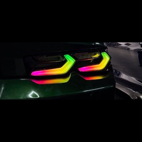 2019-2025 CHEVY CAMARO UMBRA LED TAILLIGHTS GLOSS BLACK/SMOKE LENS