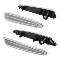 Three car fog lights on a white background