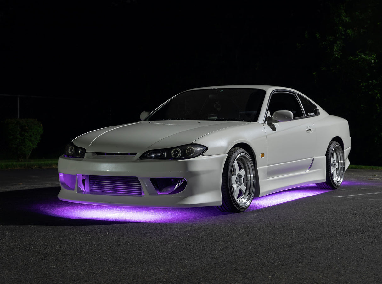 Purple LED Flexible Slimline Car Underbody Lighting Kit