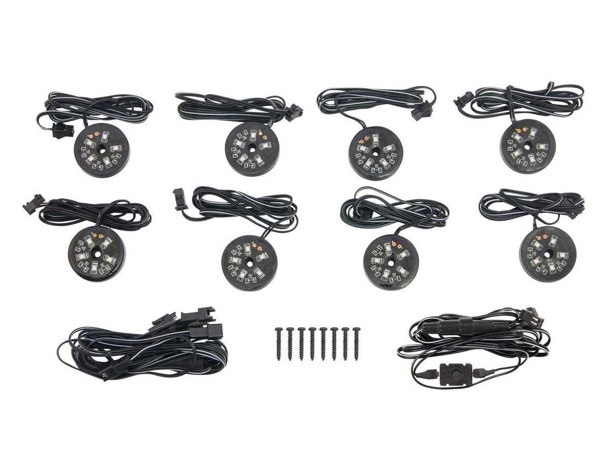 8pc Purple LED Pod Lighting Kit