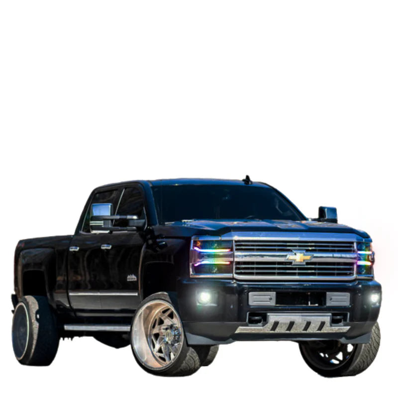 Chevrolet Silverado HD: Multicolor Flow Series Headlights (2015-2019) | XB Morimoto