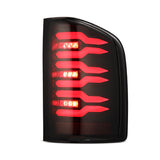 07-13 Chevy Silverado LUXX-Series LED Tail Lights Black-Red