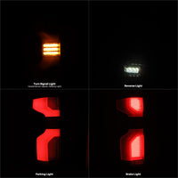 19-25 Chevrolet Silverado 1500 / 20-25 Silverado 2500HD/3500HD LUXX-Series LED Tail Lights Black Red