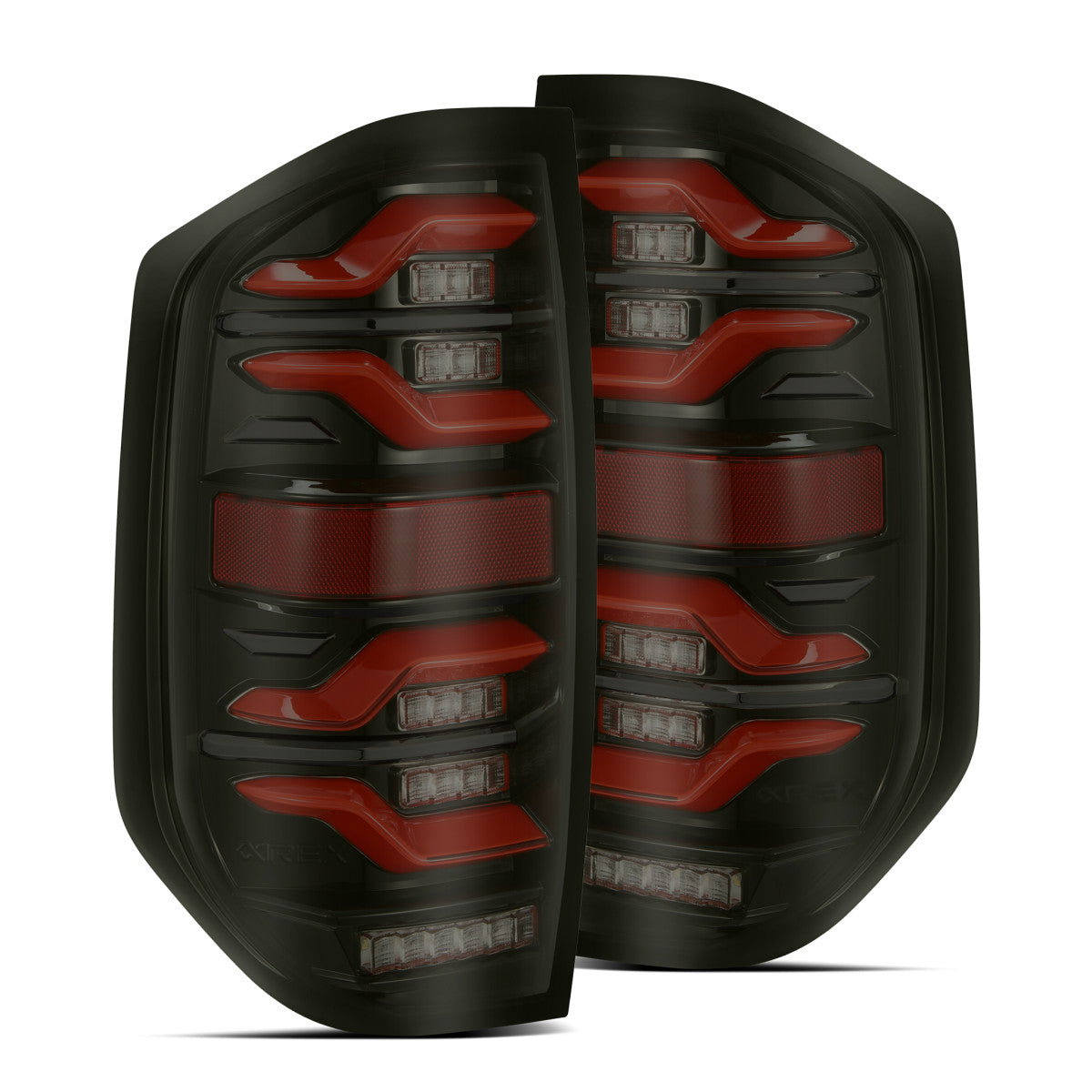 14-21 Toyota Tundra LUXX-Series LED Tail Lights Black-Red - Backordered