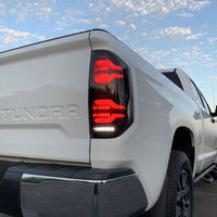 14-21 Toyota Tundra LUXX-Series LED Tail Lights Black-Red - Backordered
