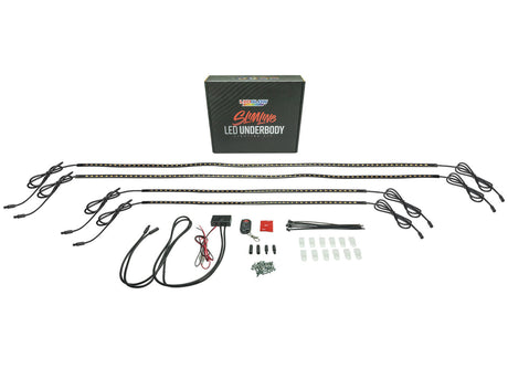 Red LED Flexible Slimline Car Underbody Lighting Kit