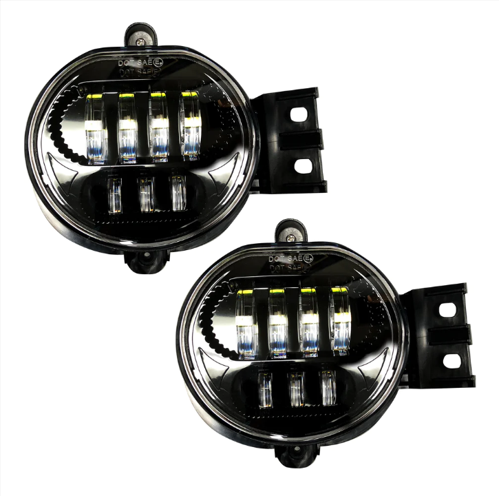 Dodge RAM 1500 02-08 2-Piece LED Fog Lights Set in Smoked & Black