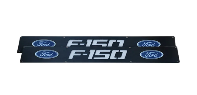 Ford F150 09-14 Illuminated Door Sill Black Finish Red Illumination