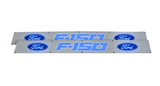 Ford F150 09-14 Illuminated Door Sill Brushed Finish Blue Illumination