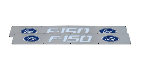 Ford F150 09-14 Illuminated Door Sill Brushed Finish Blue Illumination