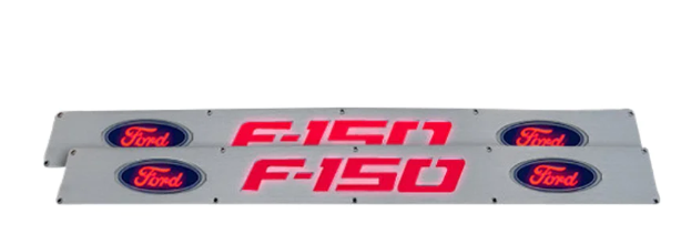 Ford F150 09-14 Illuminated Door Sill Brushed Finish Red Illumination