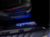 Ford SVT Raptor 10-14 Illuminated Door Sill Black Finish Blue Illumination